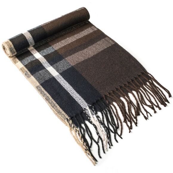 Alpine Swiss Mens Plaid Scarf Soft Winter Shawl Lightweight Cold-Weather Gear - Picture 6 of 8